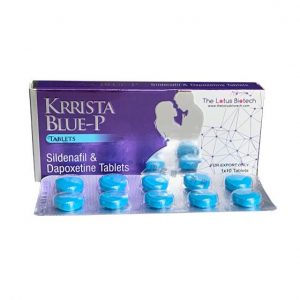 Krrista Blue P 100mg Sidenafil & 100mg Dapoxetine Extra Strong USA Services Online Pharmacy