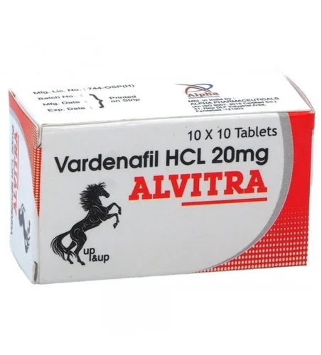 Buy Alvitra 20mg (Vardenafil) tablets for relief from Erectile Dysfunction. Vardenafil lasts longer than both Sildenafil &amp; Tadalafil