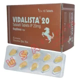 Vidalista 20 the best selling Generic Cialis with 20 mg of Tadalafil to treat Erectile Dysfunction and BPH.