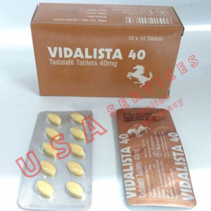 Vidalista 40 mg Double strength tablet of 40 mg Tadalafil for the powerful treatment of Erectile Dysfunction.