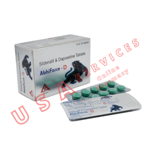 AbhiForce D treats both Erectile Dysfunction & Premature Ejaculation with one tablet containing Sildenafil 100mg & Dapoxetine 60mg