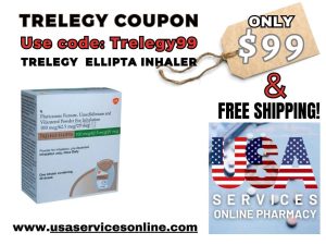 Trelegy Coupon Trelegy Ellipta only $99 including shipping with coupon code: Trelegy99 at USA Services Online Pharmacy